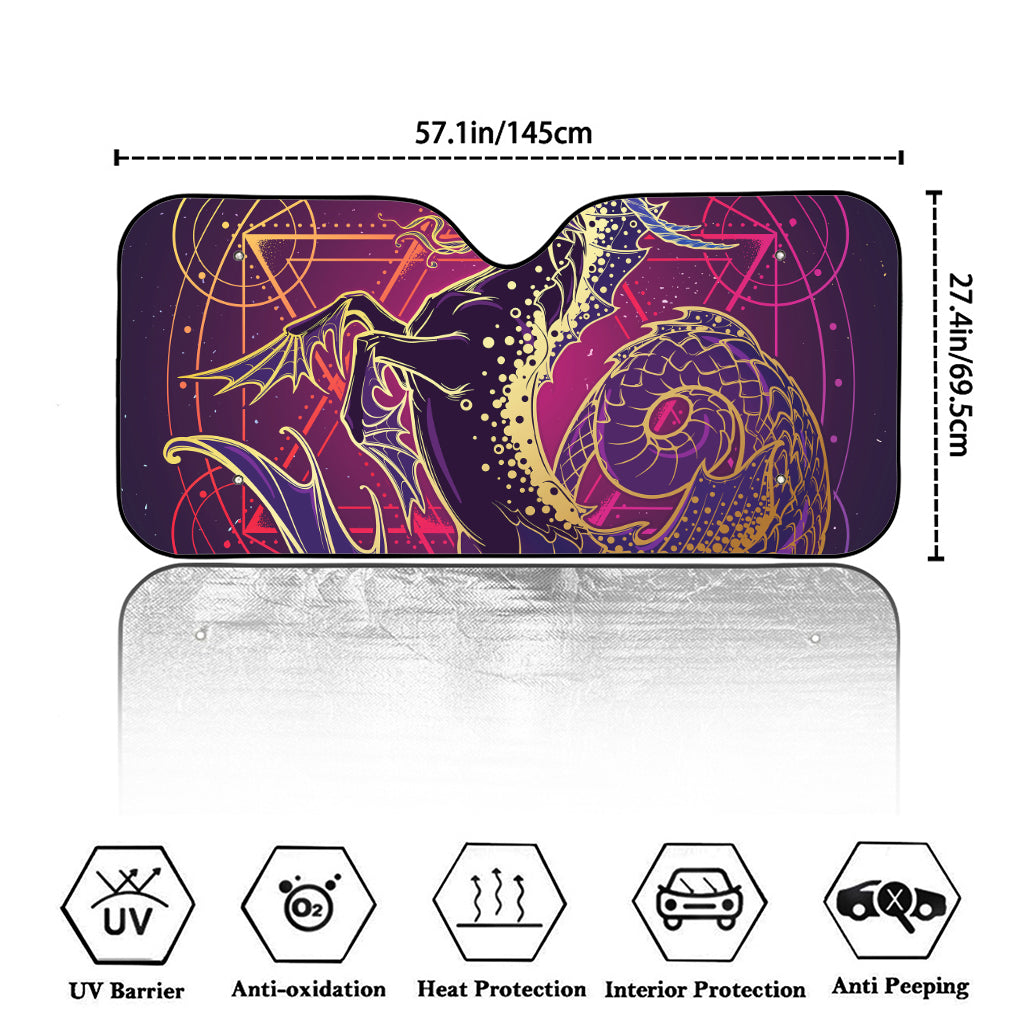 Fantastic Capricorn Sign Print Car Windshield Sun Shade