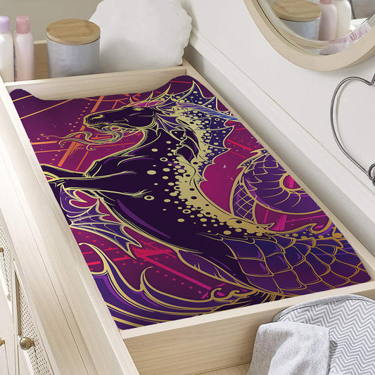 Fantastic Capricorn Sign Print Changing Pad Cover