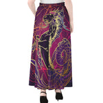 Fantastic Capricorn Sign Print Chiffon Maxi Skirt