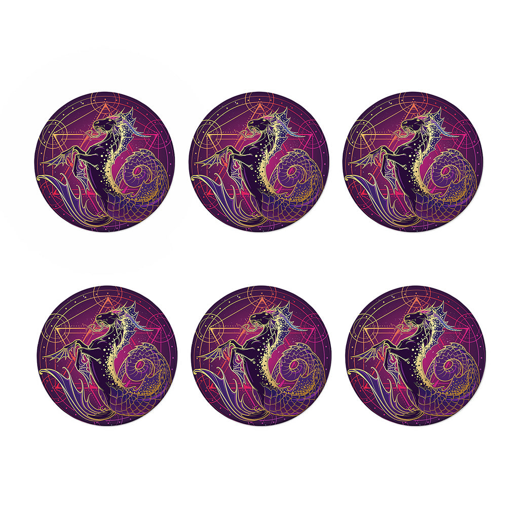 Fantastic Capricorn Sign Print Coaster Set