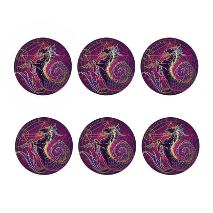 Fantastic Capricorn Sign Print Coaster Set