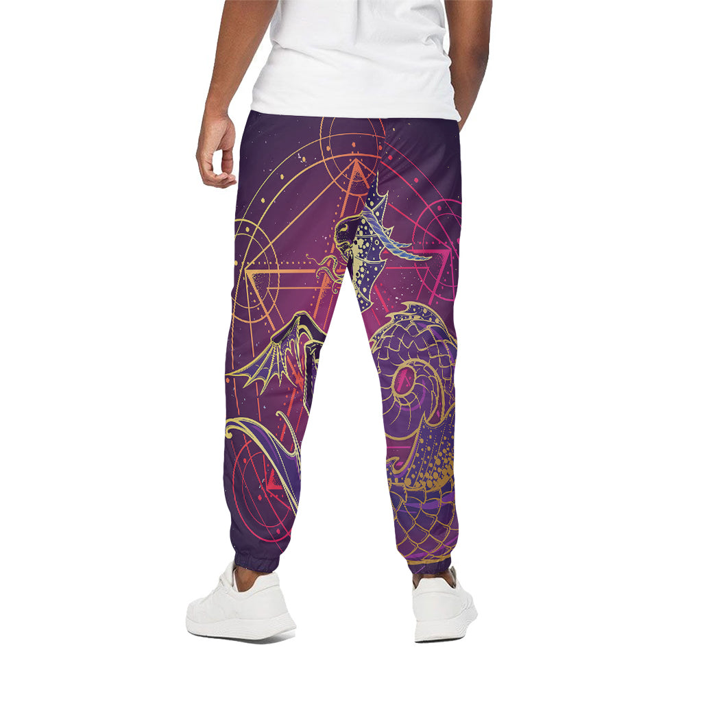 Fantastic Capricorn Sign Print Cotton Pants