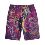 Fantastic Capricorn Sign Print Cotton Shorts