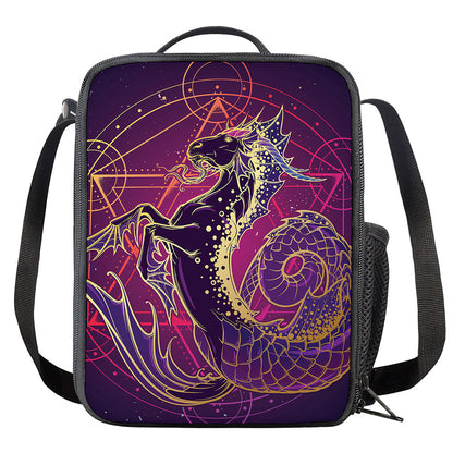 Fantastic Capricorn Sign Print Crossbody Lunch Bag