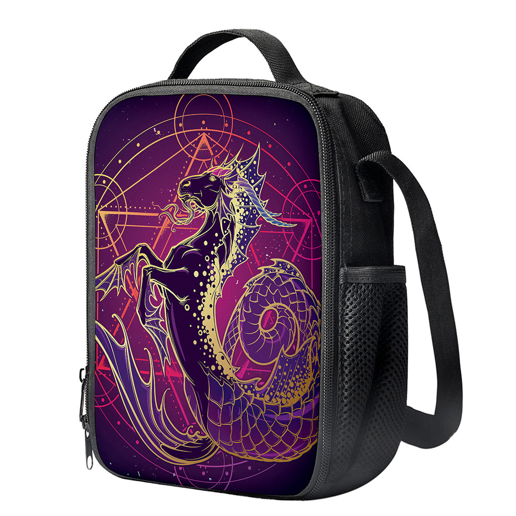 Fantastic Capricorn Sign Print Crossbody Lunch Bag