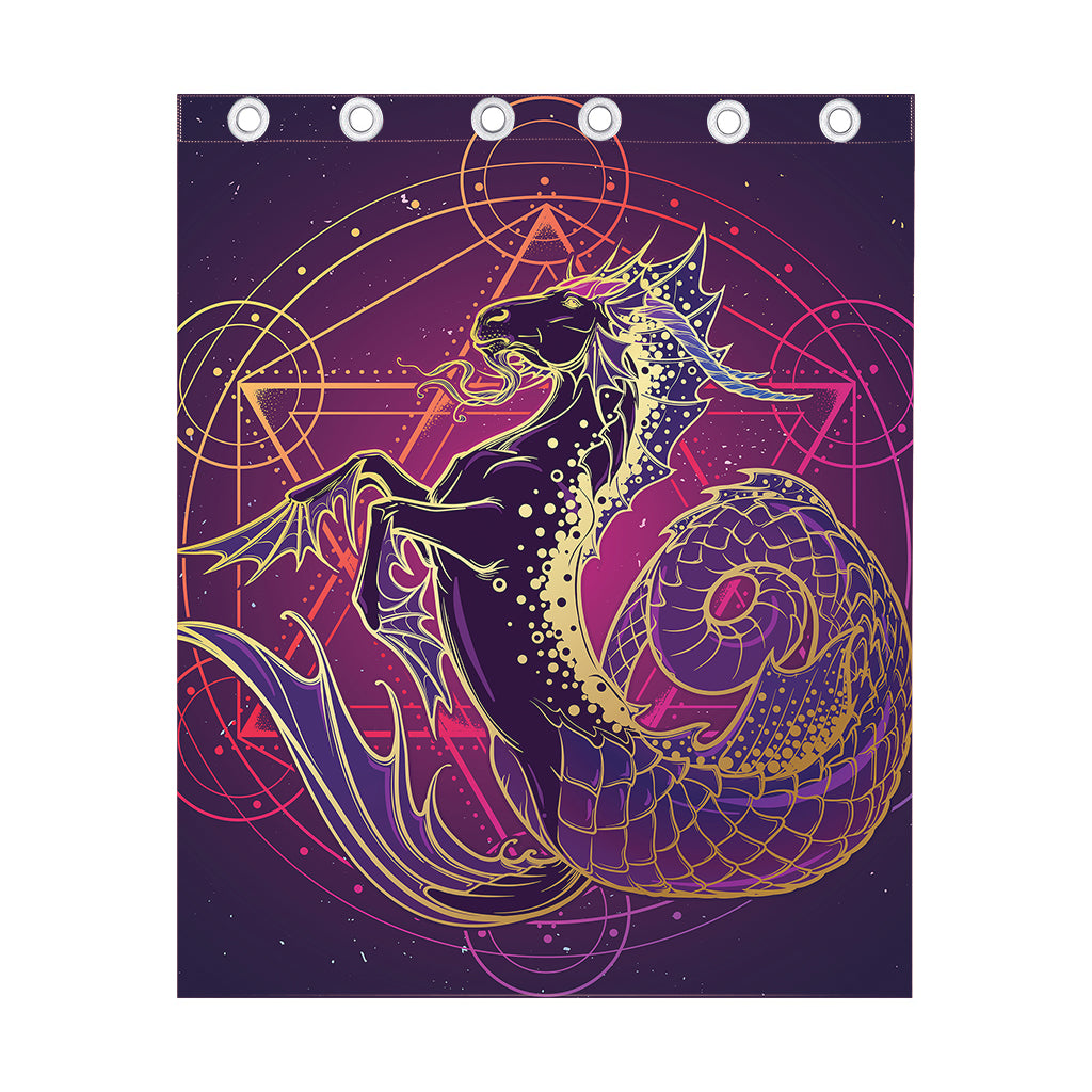 Fantastic Capricorn Sign Print Curtain