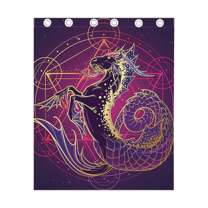 Fantastic Capricorn Sign Print Curtain