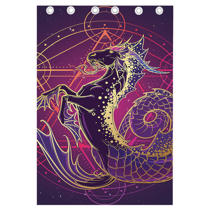 Fantastic Capricorn Sign Print Curtain