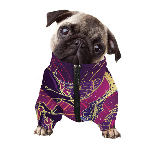 Fantastic Capricorn Sign Print Dog Zip Up Jacket