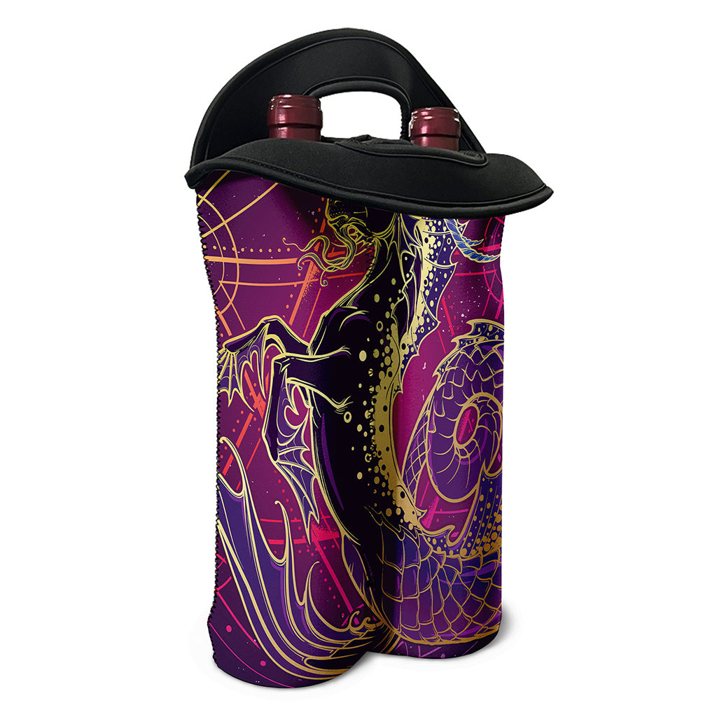 Fantastic Capricorn Sign Print Double Neoprene Wine Tote