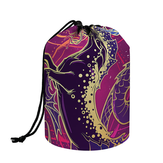 Fantastic Capricorn Sign Print Drawstring Makeup Bag
