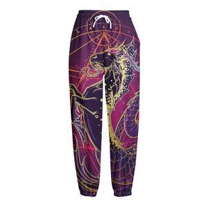 Fantastic Capricorn Sign Print Fleece Lined Knit Pants