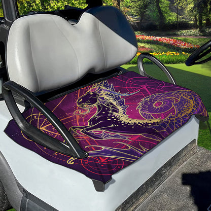 Fantastic Capricorn Sign Print Golf Cart Seat Cover
