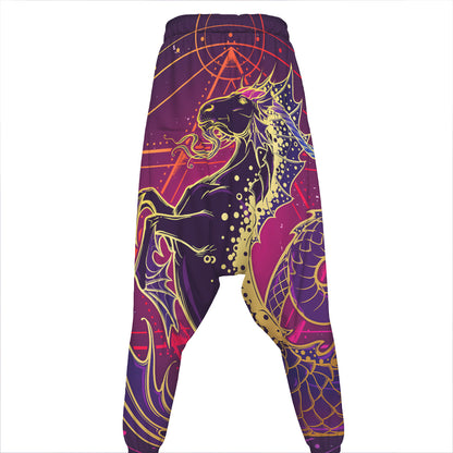 Fantastic Capricorn Sign Print Hammer Pants