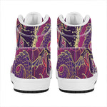 Fantastic Capricorn Sign Print High Top Leather Sneakers