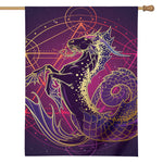 Fantastic Capricorn Sign Print House Flag