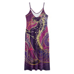 Fantastic Capricorn Sign Print Jersey Midi Cami Dress