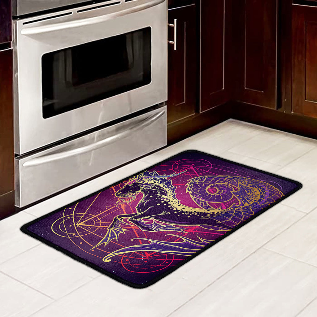 Fantastic Capricorn Sign Print Kitchen Mat