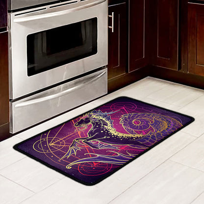 Fantastic Capricorn Sign Print Kitchen Mat