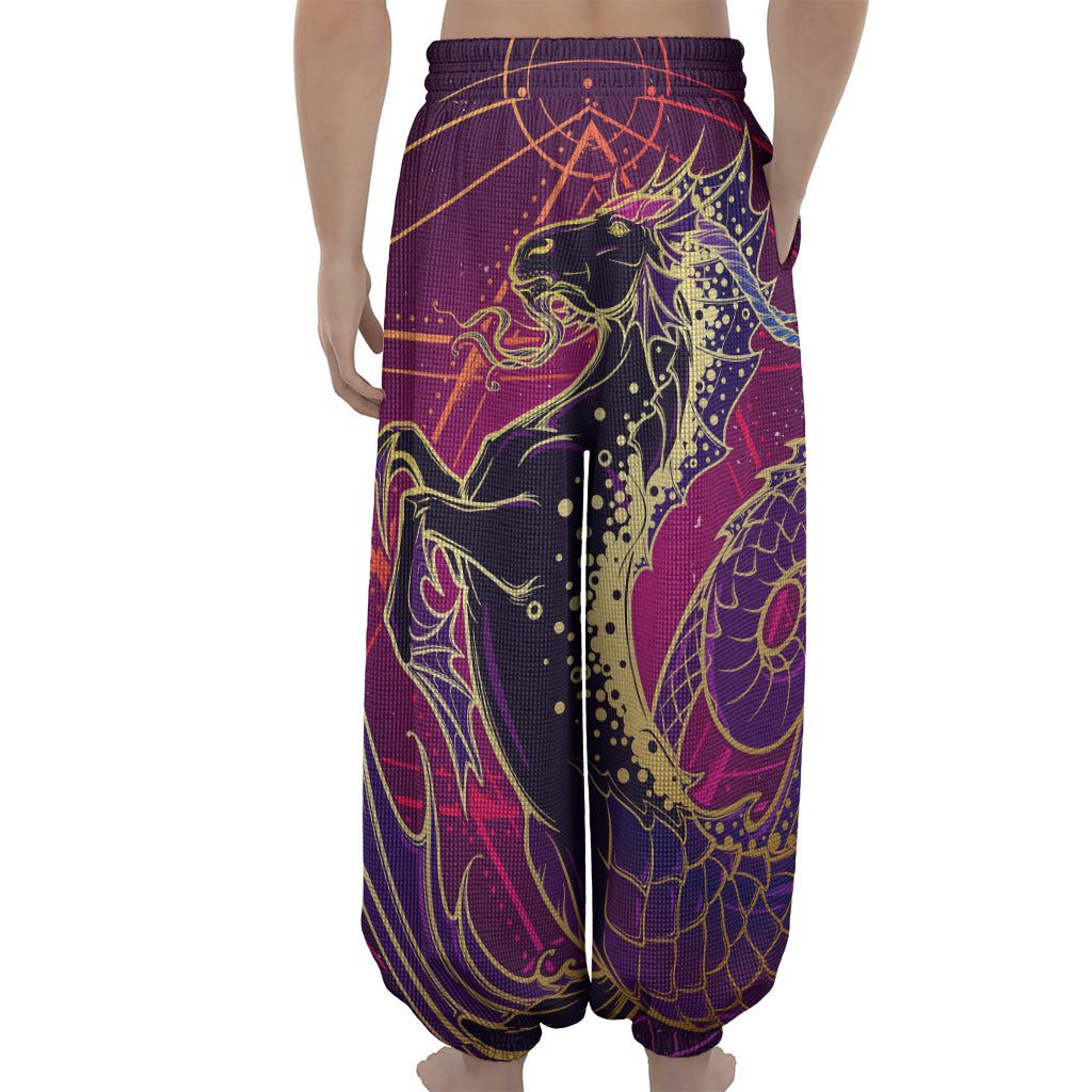 Fantastic Capricorn Sign Print Lantern Pants