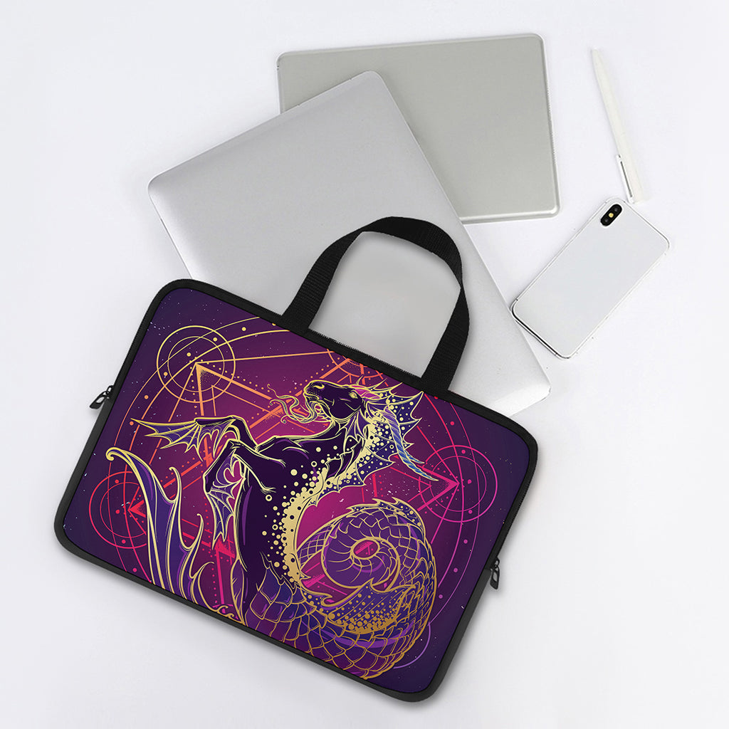 Fantastic Capricorn Sign Print Laptop Sleeve With Handle