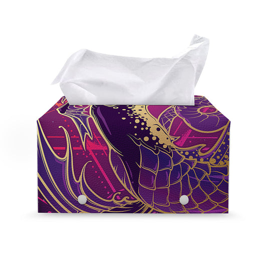 Fantastic Capricorn Sign Print Leather Tissue Box Cover