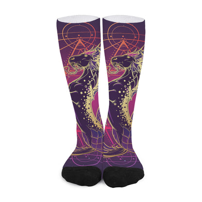Fantastic Capricorn Sign Print Long Socks