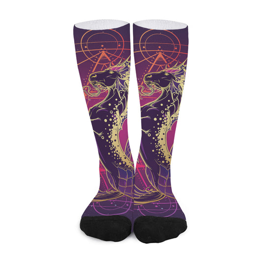 Fantastic Capricorn Sign Print Long Socks