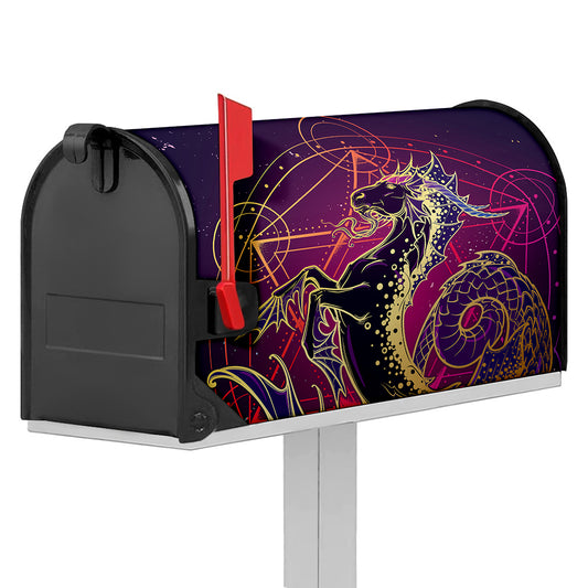 Fantastic Capricorn Sign Print Mailbox Cover