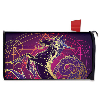 Fantastic Capricorn Sign Print Mailbox Cover