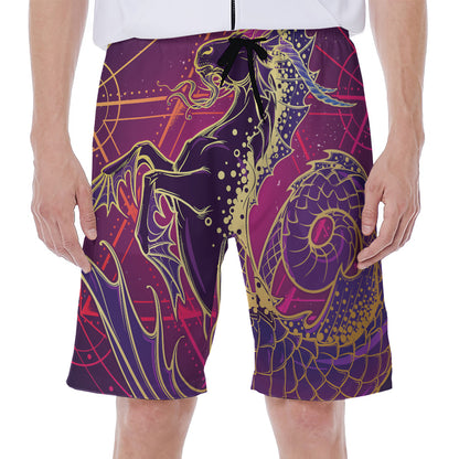 Fantastic Capricorn Sign Print Men's Beach Shorts