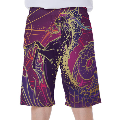 Fantastic Capricorn Sign Print Men's Beach Shorts