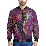 Fantastic Capricorn Sign Print Men's Bomber Jacket