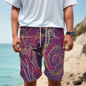 Fantastic Capricorn Sign Print Men's Cargo Shorts