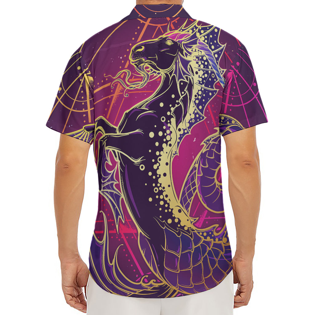 Fantastic Capricorn Sign Print Men's Deep V-Neck Shirt