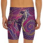 Fantastic Capricorn Sign Print Men's Long Boxer Briefs