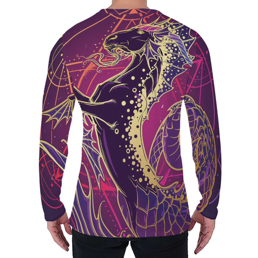 Fantastic Capricorn Sign Print Men's Long Sleeve T-Shirt