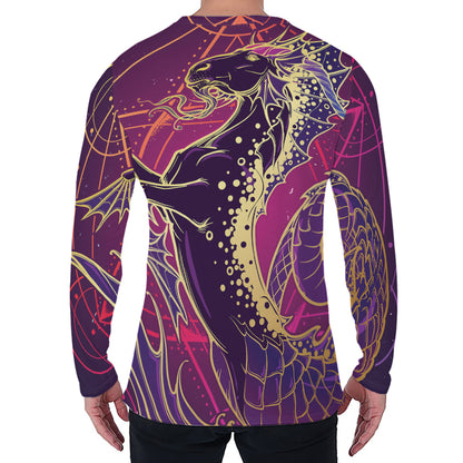 Fantastic Capricorn Sign Print Men's Long Sleeve T-Shirt