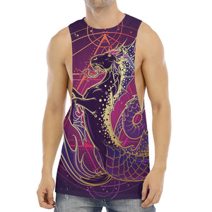 Fantastic Capricorn Sign Print Men's Muscle Tank Top