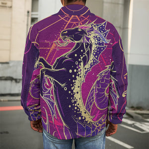 Fantastic Capricorn Sign Print Men's Shirt Jacket