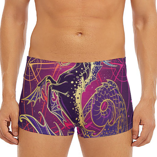Fantastic Capricorn Sign Print Men's Short Boxer Briefs