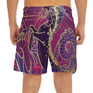 Fantastic Capricorn Sign Print Men's Split Running Shorts