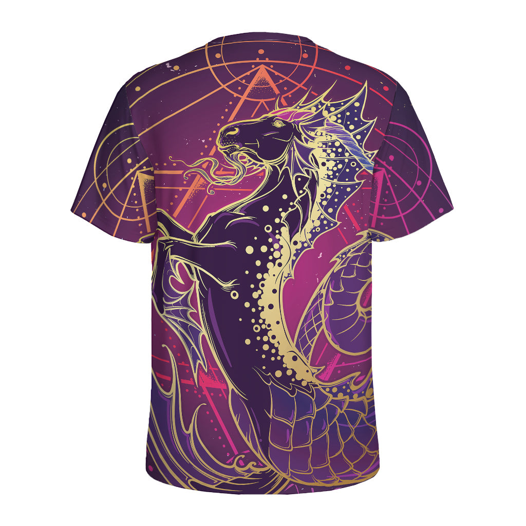 Fantastic Capricorn Sign Print Men's Sports T-Shirt