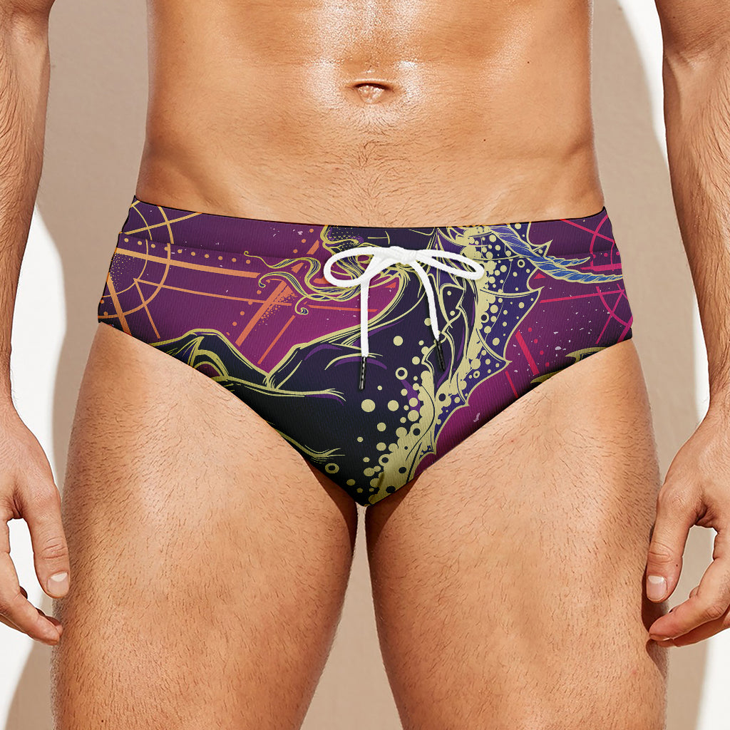 Fantastic Capricorn Sign Print Men's Swim Briefs