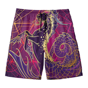 Fantastic Capricorn Sign Print Men's Swim Trunks