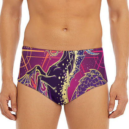 Fantastic Capricorn Sign Print Men's Triangle Swim Briefs