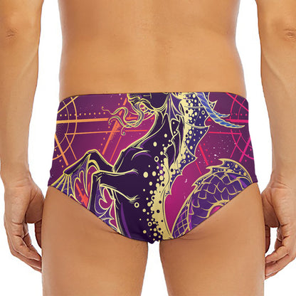 Fantastic Capricorn Sign Print Men's Triangle Swim Briefs