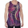Fantastic Capricorn Sign Print Men's Velvet Tank Top