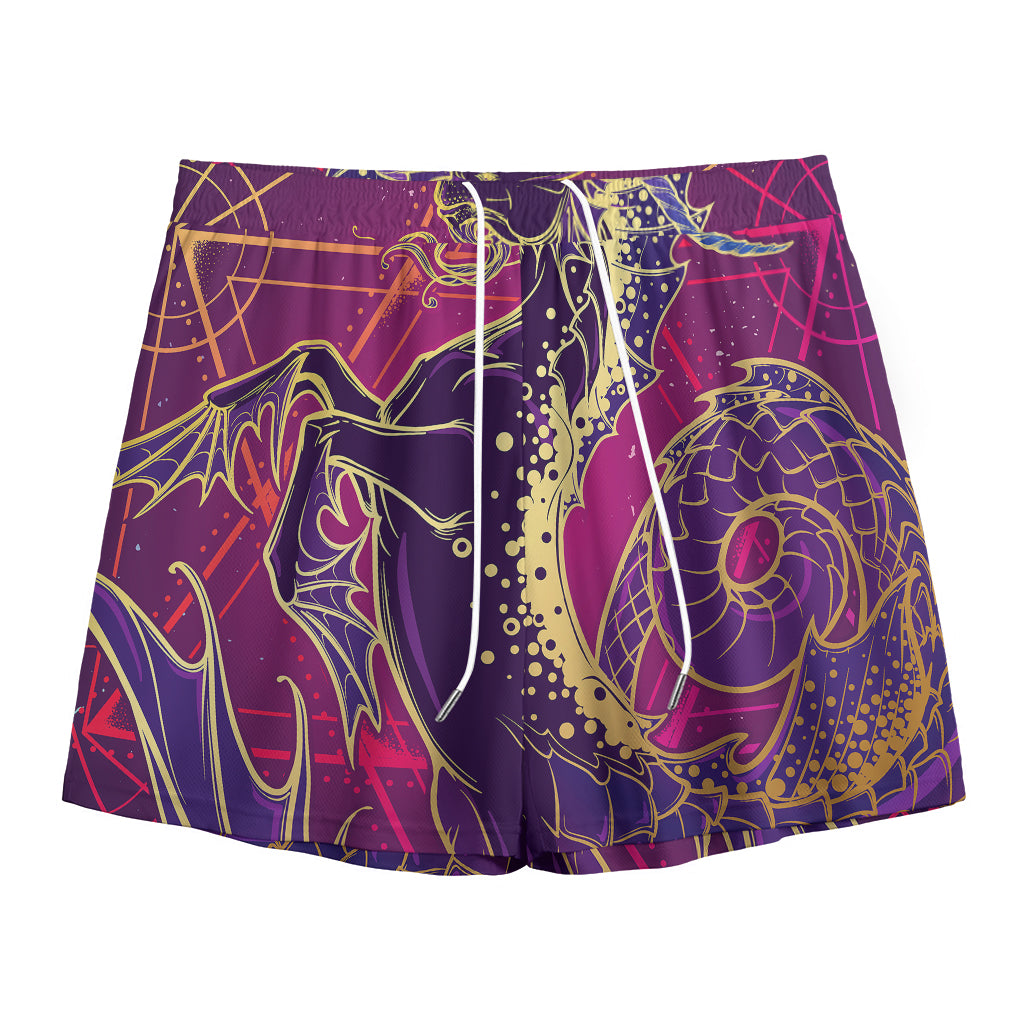 Fantastic Capricorn Sign Print Mesh Shorts