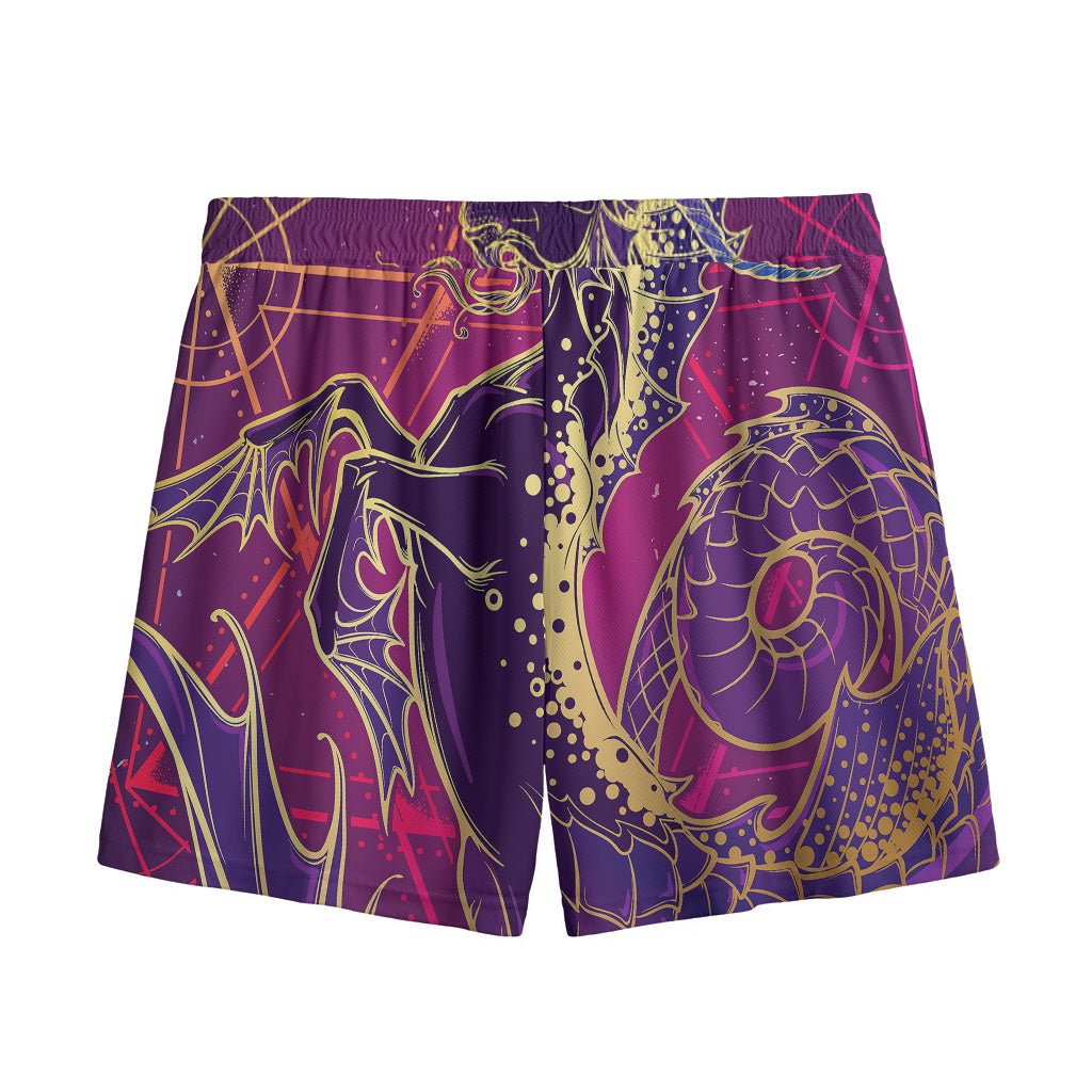 Fantastic Capricorn Sign Print Mesh Shorts